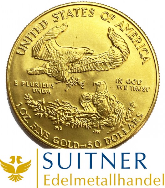 1 Unze Eagle Gold - 50 US Dollars