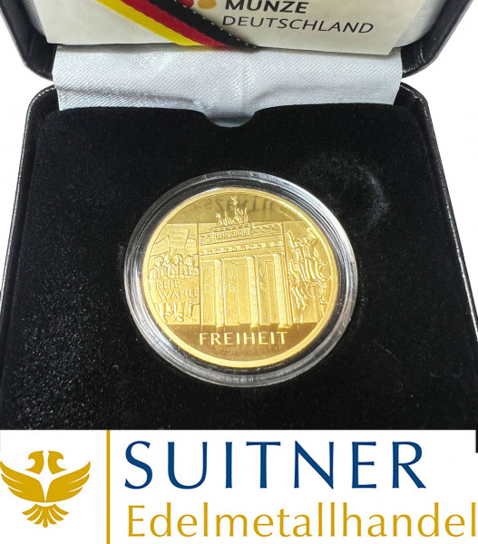 100 Euro Gold - Säulen der Demokratie - Freiheit 2022 1/2 Unze Gold