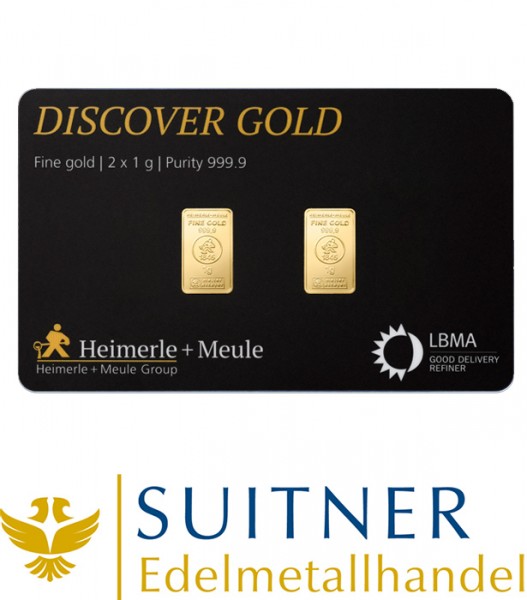 2 Gramm Gold FineCard Heimerle und Meule - Geschenkkarte