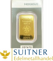 1 Unze Goldbarren Feingold 1 Unze Goldbarren Feingold