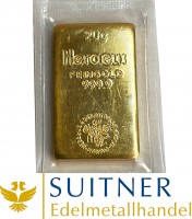 20 Gramm Goldbarren Feingold Heraeus 20 Gramm Goldbarren Feingold Heraeus