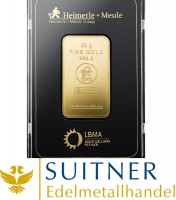 20 Gramm Goldbarren Heimerle und Meule 20 Gramm Goldbarren Heimerle und Meule
