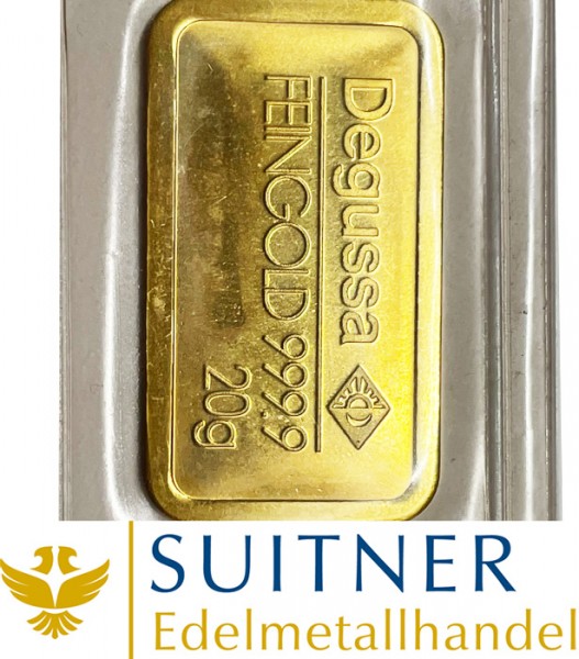 20 Gramm Goldbarren Feingold