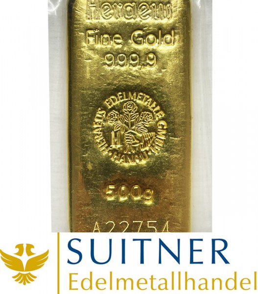 500 Gramm Goldbarren