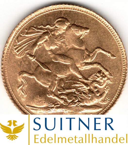 1 Sovereign Goldmünze - 1 Pfund Großbritannien