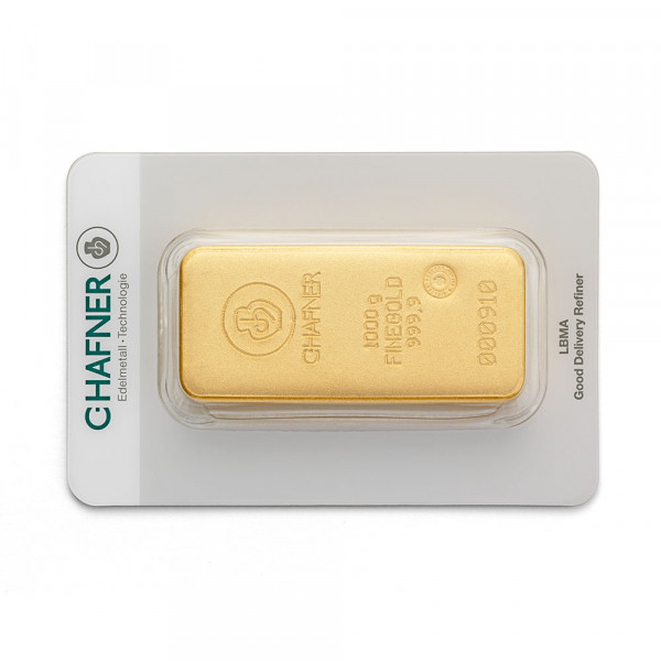 1000 Gramm Goldbarren Hafner 999,9 Feingold - auf Bestellung