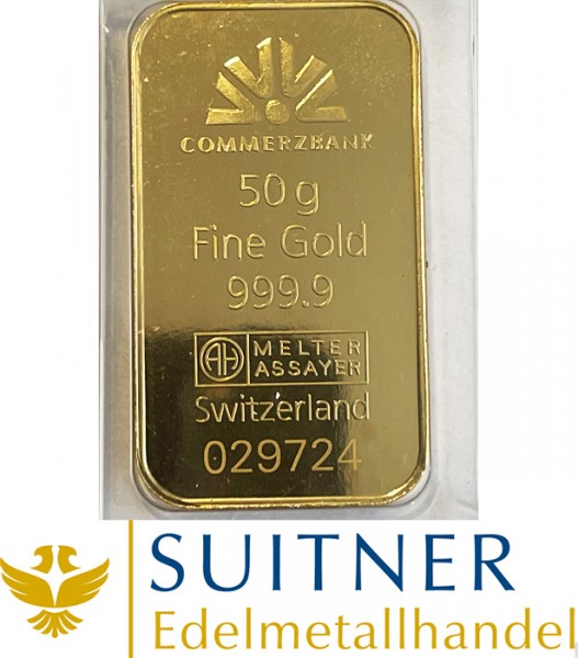 50 Gramm Goldbarren Feingold